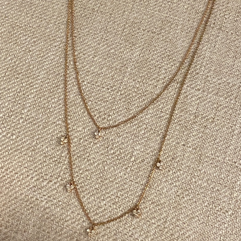 Layered gold necklace